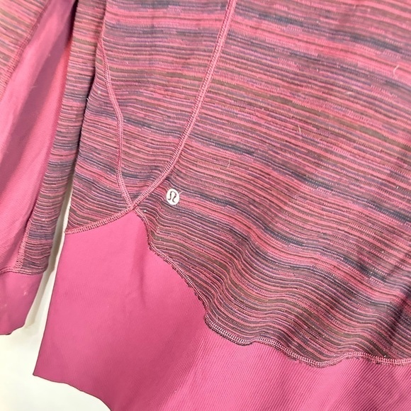 Lululemon Women’s 12 Daily Practice Jacket Hooded Full Zip Long Sleeve Maroon - Picture 6 of 7